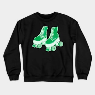 Green Roller Skates Crewneck Sweatshirt